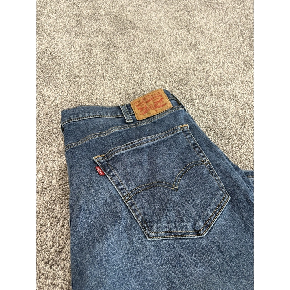 Levis 502 Regular Taper Mens Jeans 38x32 Medium Wash Blue Denim 502-0192